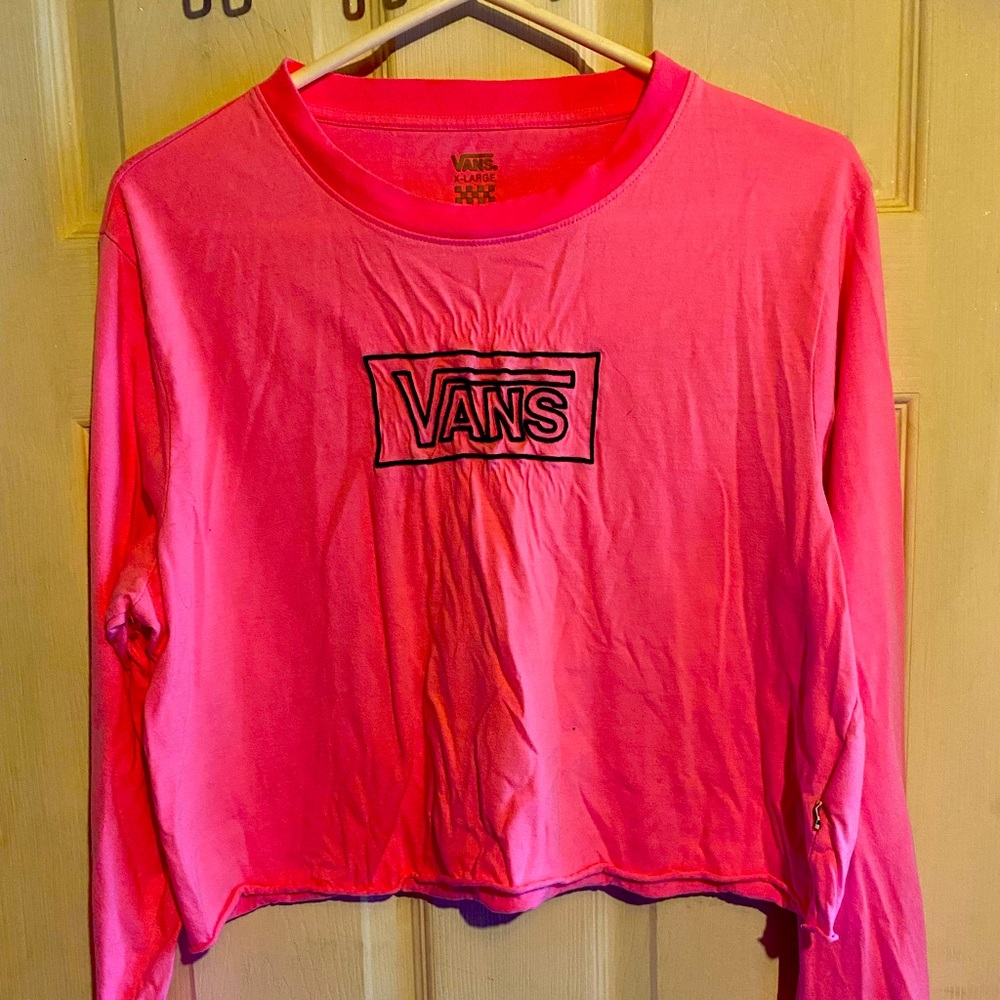 Ladies Vans crop top XL pink